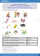 Đề thi học kì 2 Tiếng Anh 4 Family and Friends - Đề số 7